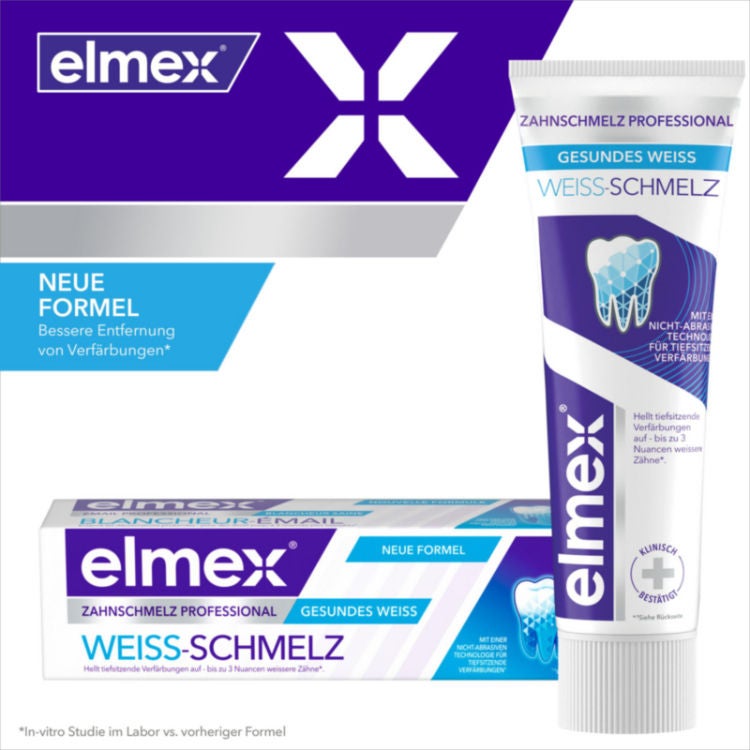 elmex® Zahnschmelz Professional Weiss-Schmelz Zahnpasta Vorteil 1