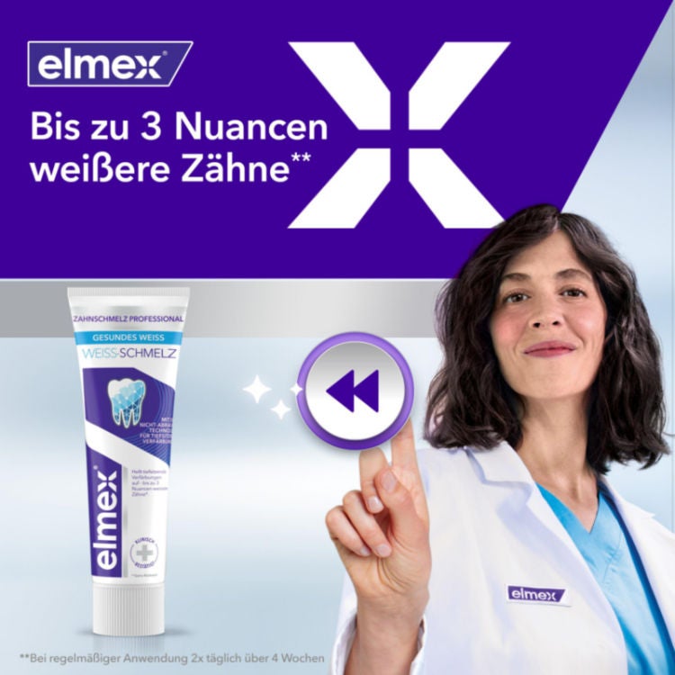 elmex® Zahnschmelz Professional Weiss-Schmelz Zahnpasta Vorteil 5