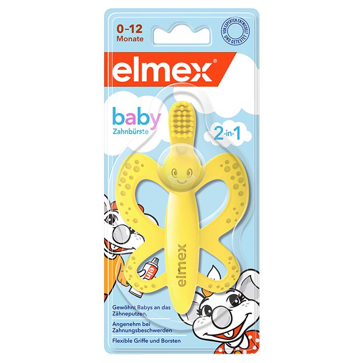 elmex® Baby Beißring Zahnbürste